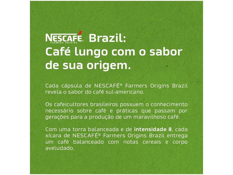 Imagem de Cápsula de Café Notas de Cereais Expresso Arábica Brazil Farmers Origins 10 Cápsulas