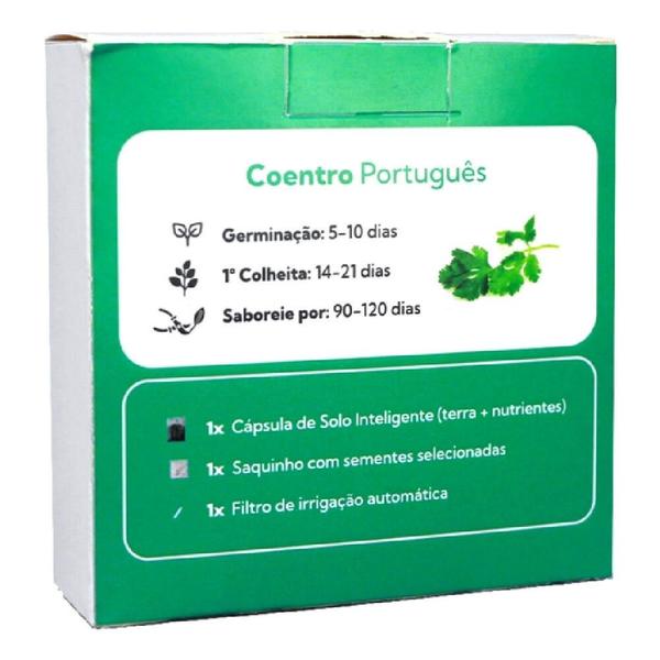 Cápsula de Solo Inteligente Coentro Português - CAP-COE-V01 - BROTA Imagem de Cápsula de Solo Inteligente Coentro Português - CAP-COE-V01 - BROTA