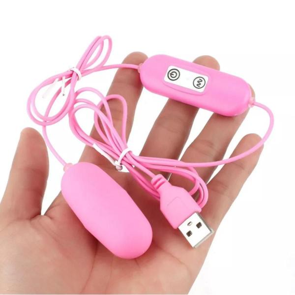 Imagem de Cápsula Estimuladora Vibração Com Fio USB Massagem Mulher