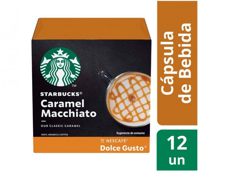 Imagem de Cápsula Nescafé Caramel Latte Macchiato - Dolce Gusto Starbucks 12 Cápsulas