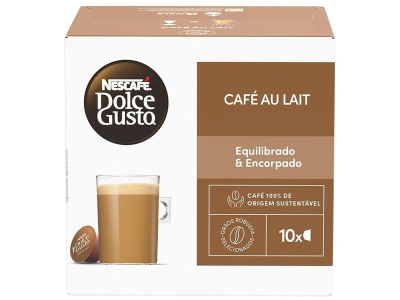 Cápsula Nescafé Dolce Gusto Café Au Lait - 10 Unidades Cápsula Nescafé Dolce Gusto Café Au Lait - 10 Unidades