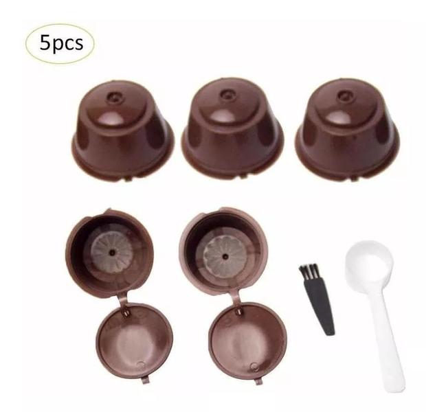 Imagem de Cápsula Reutilizável Cafeteira Dolce Gusto Kit 5 Unidades