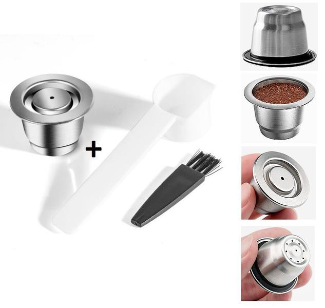 Imagem de Cápsula Reutilizável Inox Nespresso Com Tampa + Acessórios