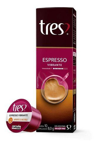 Imagem de Cápsula Três Corações Café Espresso Vibrante 10 Unidades 80g