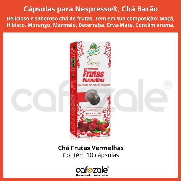 Imagem de Cápsulas Barão Cotegipe, Para Nespresso Chá Frutas Vermelhas