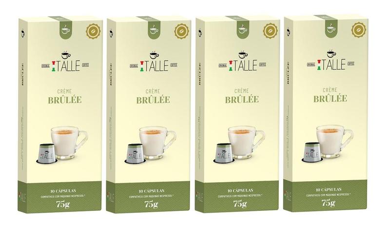 Imagem de Capsulas Baunilha Nespresso Chocolate Creme Brulee Café Italle kit 40 Und