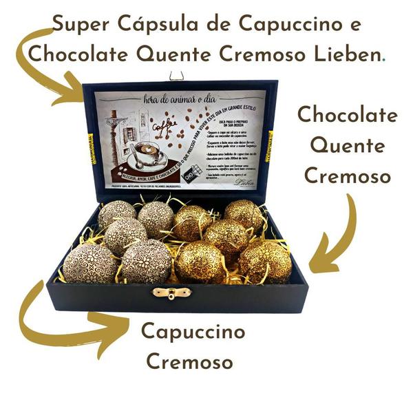 Imagem de Cápsulas de Capuccino e Chocolate Cremoso Delicioso Presente