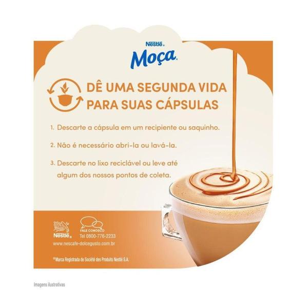 Imagem de Cápsulas Dolce Gusto sabor Cappuccino Moça Doce de leite - caixa 10 Unidades