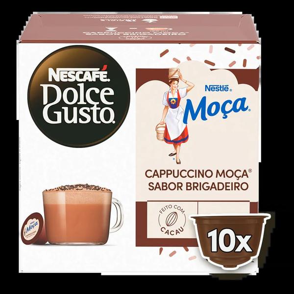 Cápsulas Nescafé Dolce Gusto Cappuccino Moça Sabor Brigadeiro Imagem de Cápsulas Nescafé Dolce Gusto Cappuccino Moça Sabor Brigadeiro