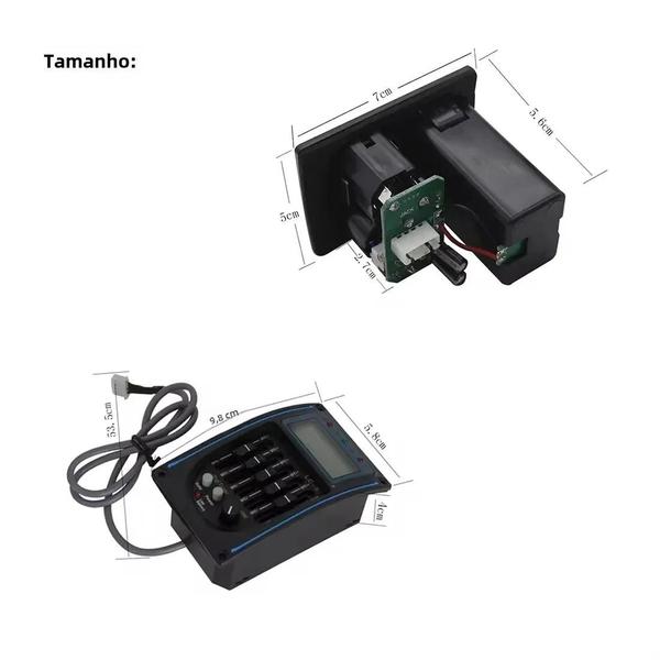 Imagem de Captador de Guitarra Acústica com Pré-amplificador EQ de 4/5 Bandas - Controle de Volume, Médio, Grave e Agudo