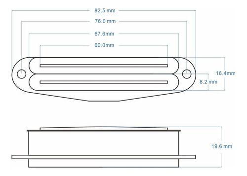 Imagem de Captador Para Guitarra Mini Humbucker Cerâmico Creme Ponte