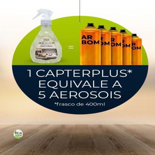 Imagem de Capterplus Capturador de Odores BANHEIRO 400ml Captura Maus Odores e Perfuma Spray Odor Jasmin Controlador de Odores