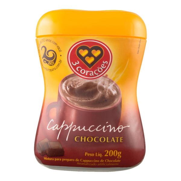 Capuccino Chocolate 3 CORACOES 180g - 3 Corações Imagem de Capuccino Chocolate 3 CORACOES 180g