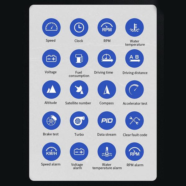 Imagem de Car Head Up Display HUD OBD2+GPS Smart Gauge Velocímetro