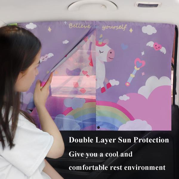 Imagem de Car Sun Shade EOHMAK Cartoon Magnetic Sun Shade 68x50cm