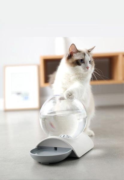 Imagem de Caracóis Bolha Automatic Cat Water Bowl Fountain para animais de água Grande Bebe tigela grande gato beber sem eletricidade