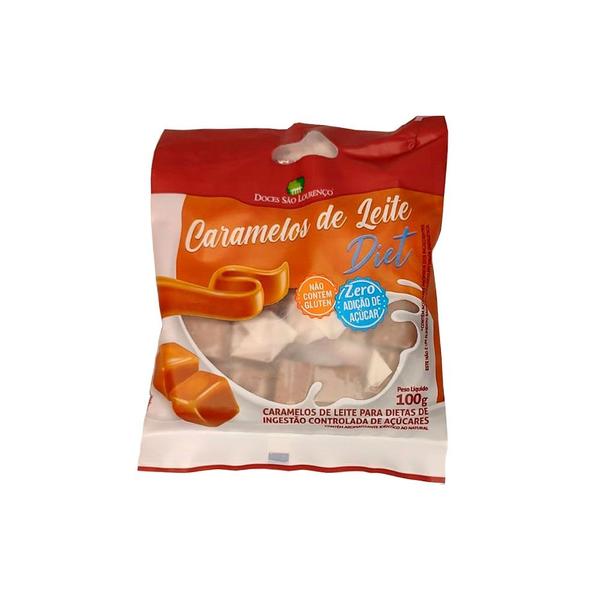 Imagem de Caramelo de Leite Diet, Zero Glúten São Lourenço 100g