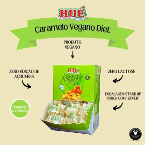 Caramelo Vegano Diet Hué Zero Adição De Açucar 700G - HUE Imagem de Caramelo Vegano Diet Hué Zero Adição De Açucar 700G