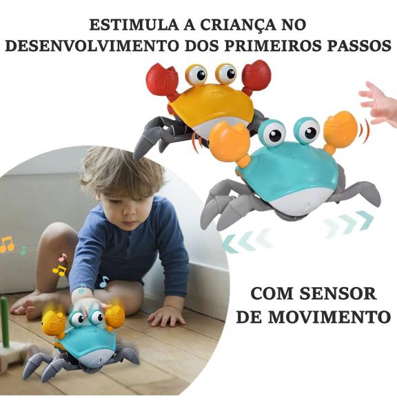 Imagem de Caranguejo Brinquedo Fujão Sensor Dança E Som Eletrônico Top