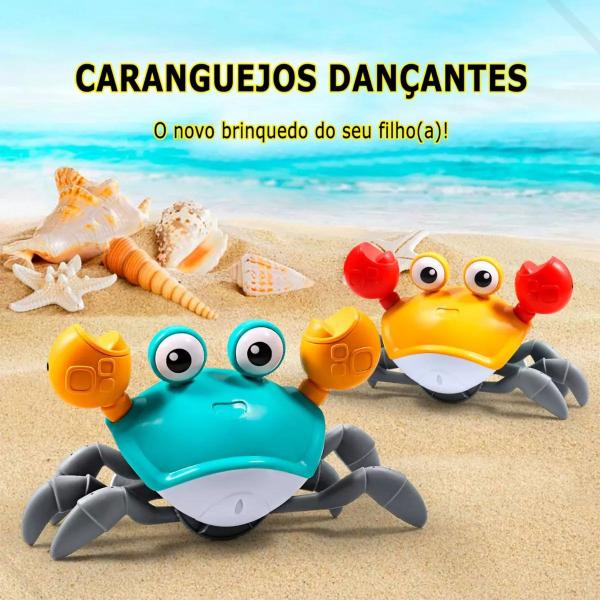 Imagem de Caranguejo Brinquedo Fujão Sensor Dança E Som Eletrônico Top