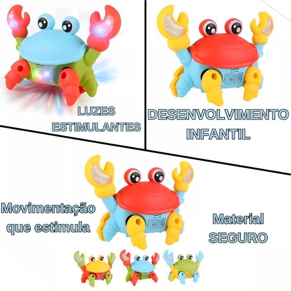 Caranguejo de Brinquedo Fujão Interativo com Som Eletrônico - Toy King Imagem de Caranguejo de Brinquedo Fujão Interativo com Som Eletrônico