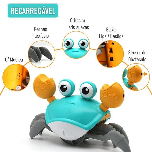 Caranguejo Fujão Brinquedo Indução De Robo Com Música E Led - Importado Imagem de Caranguejo Fujão Brinquedo Indução De Robo Com Música E Led