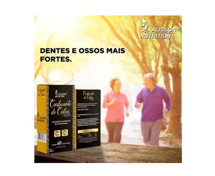 Imagem de Carbonato De Cálcio 500mg Vit D 60 Comp Alisson Nutrition