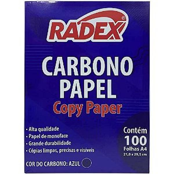 Imagem de CARBONO PAPEL RADEX AZUL 100unid