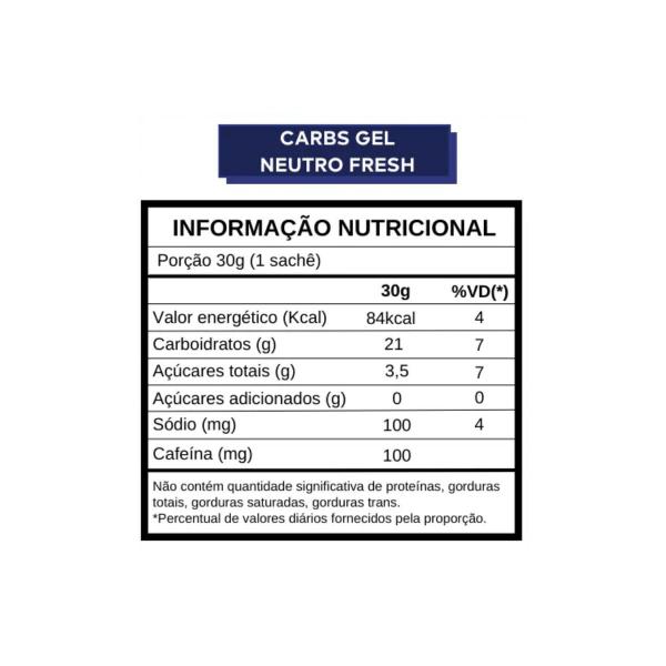 Imagem de Carbs Gel 1 Sachê 30g Neutro Fresh Com Cafeína Dobro