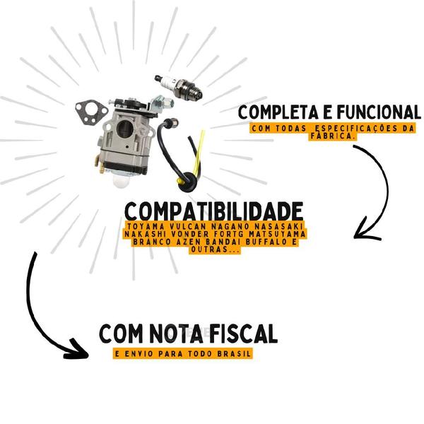 Imagem de Carburador Filtro Vela Roçadeira Compativel Raisman 43/52Cc