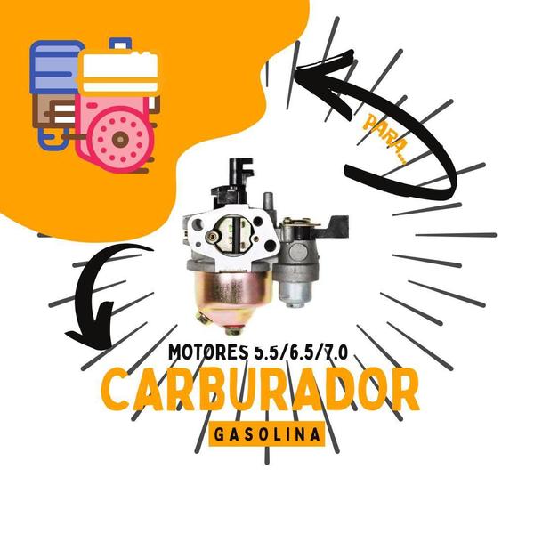 Imagem de Carburador Motor 4T Gasolina 5.5/6.5/7.0 Para Toyama Branco