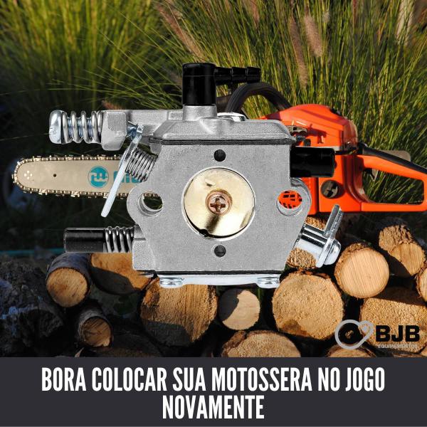 Imagem de Carburador Motoserra Buffalo Branco Kawashima 45 52 58Cc