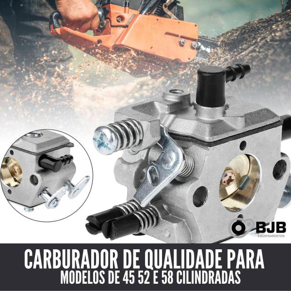 Imagem de Carburador Motoserra Buffalo Branco Kawashima 45 52 58Cc