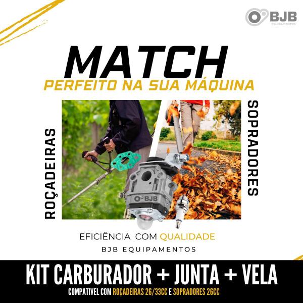 Imagem de Carburador Vela Roçadeira 26/33Cc Garthen Nakashi Toyama