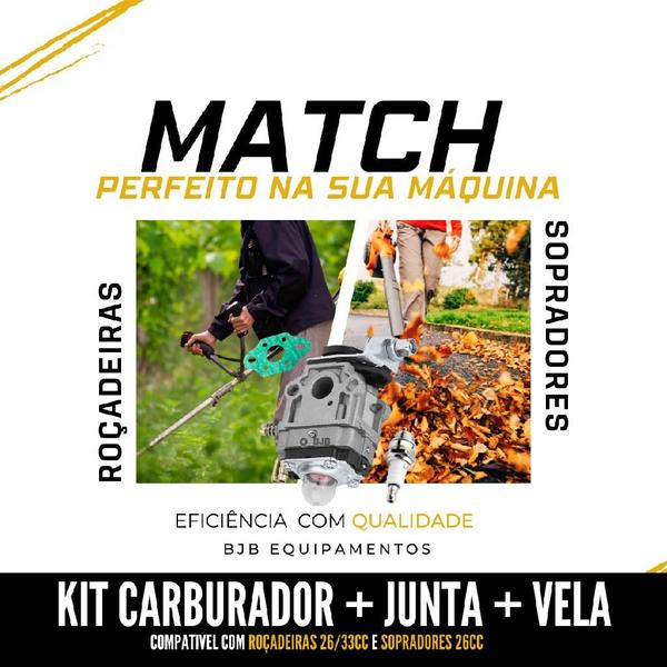 Imagem de Carburador Vela Roçadeira 26/33Cc Para Toyama Vulcan Garthen