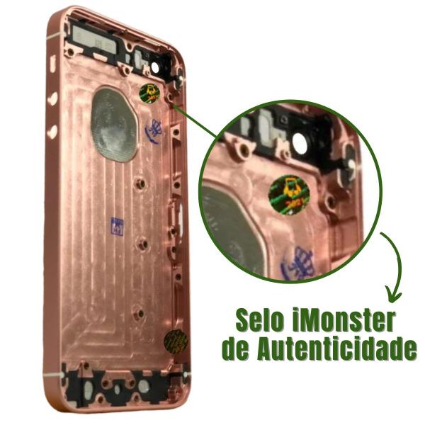 Imagem de Carcaça Tampa traseira compatível com iPhone SE rosa dourado