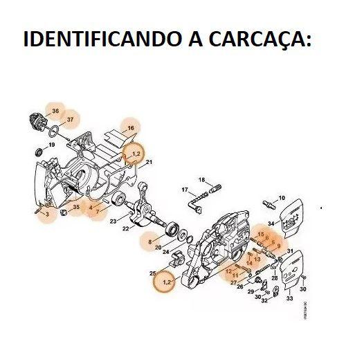 Imagem de Carcaça Virabrequim Para Motosserras Stihl Ms 380/381