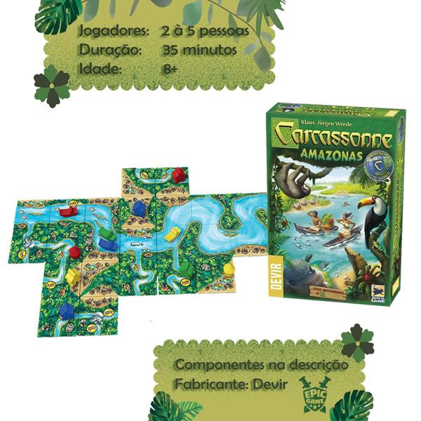 Imagem de Carcassonne Amazonas Jogo de Tabuleiro Devir