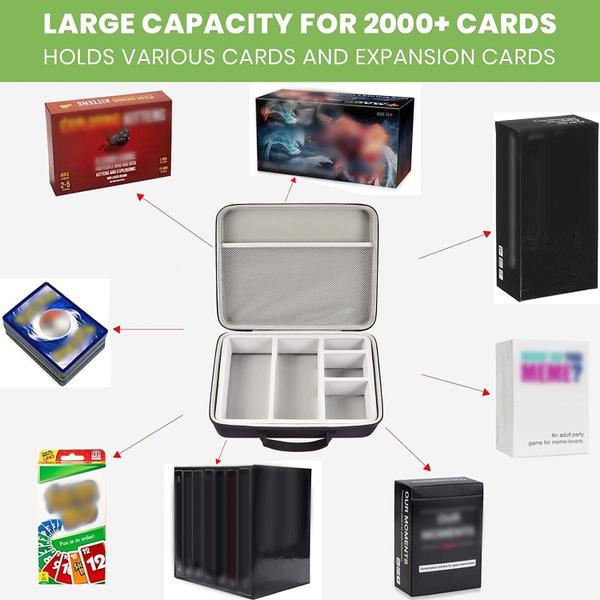 Imagem de Card Deck Box ALKOO 2000+ Suporte de armazenamento de cartas colecionáveis cinza