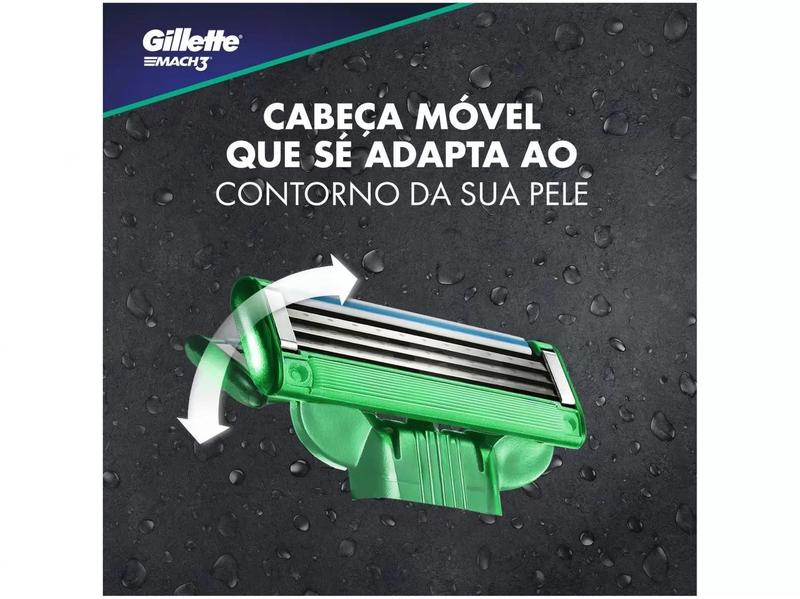 Imagem de Carga aparelho barbear gillette mach3 sensitive 8 unidades