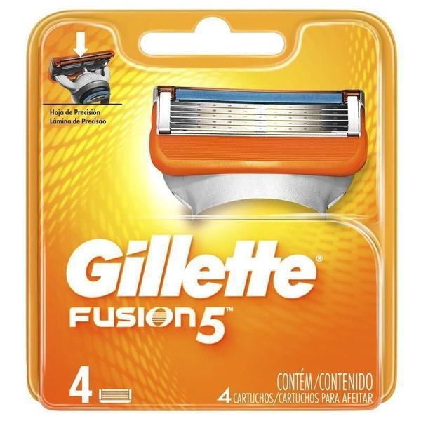 Carga Gillette Fusion 5 Com 4 Unidades Imagem de Carga Gillette Fusion 5 Com 4 Unidades