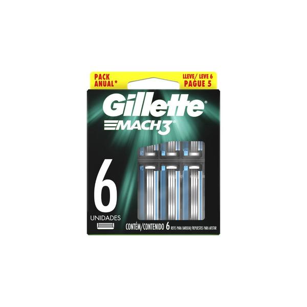 Imagem de Carga Gillette Mach3 C/6 Unidades - Gillette