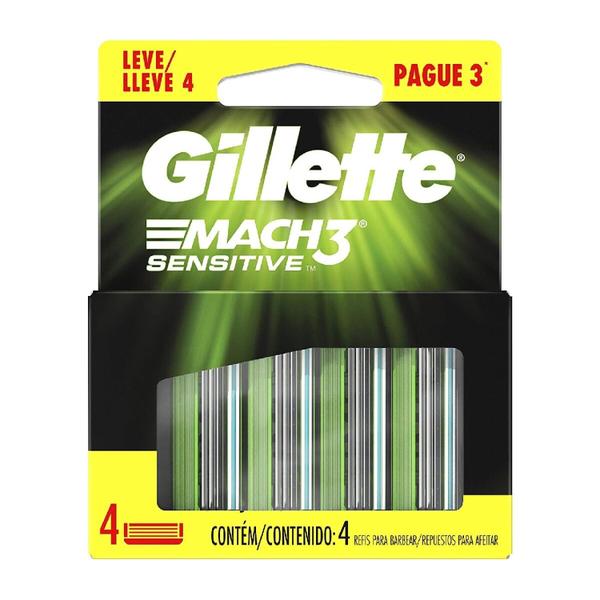 Imagem de Carga Gillette Mach3 Sensitive Leve 4 Pague 3