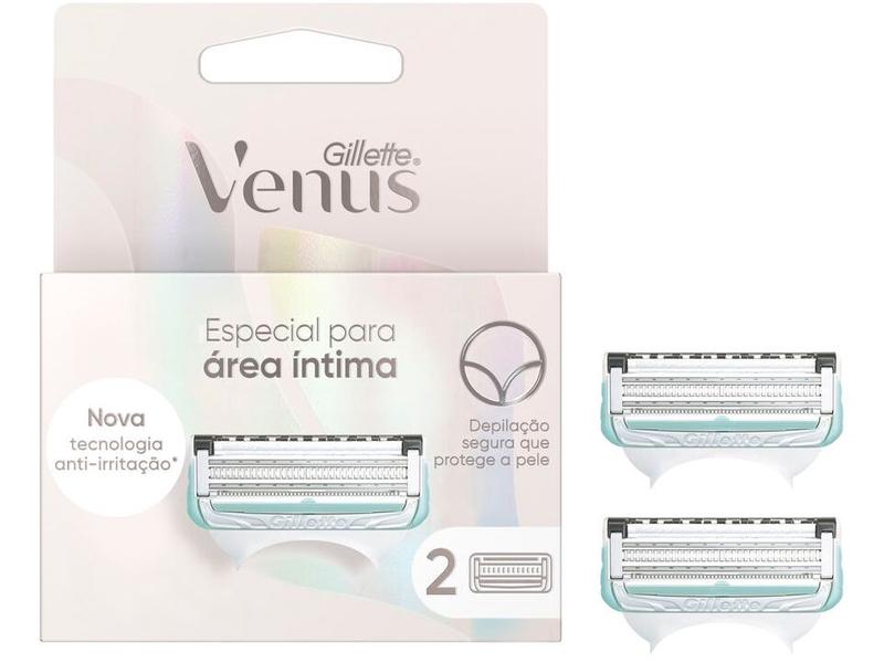 Carga para Aparelho de Depilação Feminino - Gillette Venus Íntima 2 Unidades Carga para Aparelho de Depilação Feminino - Gillette Venus Íntima 2 Unidades