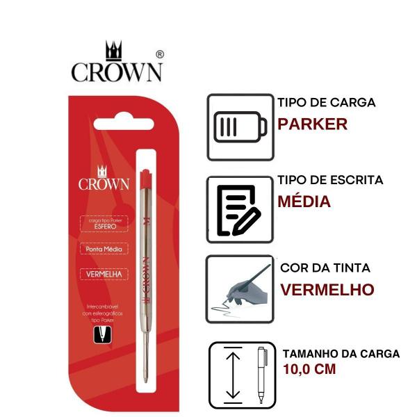 Imagem de Carga Para Caneta Crown Esferográfica Tipo Parker - CA14007