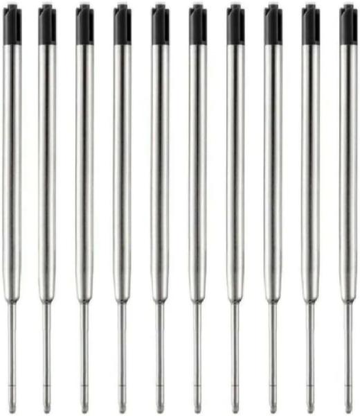 Carga Refil Cartucho De Caneta Metal Tipo Crown Parker Cor Preta - Snaw Imagem de Carga Refil Cartucho De Caneta Metal Tipo Crown Parker Cor Preta