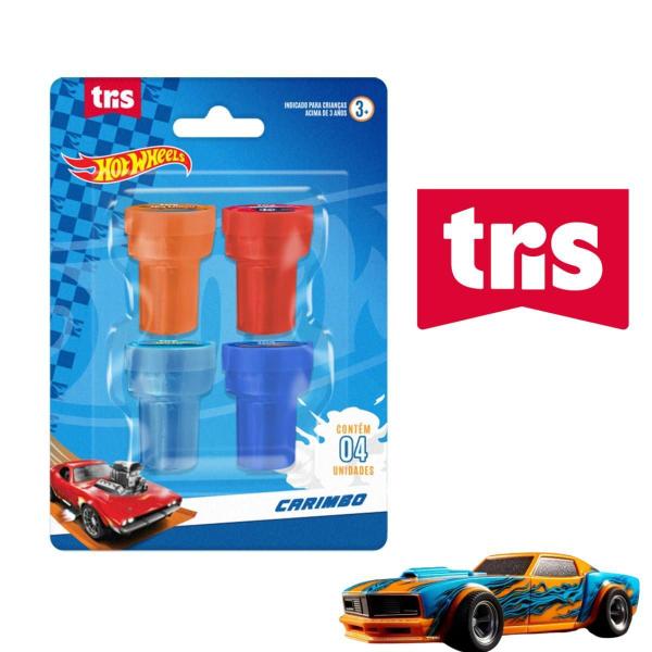 Imagem de Carimbo Autotintado Hot Wheels Cartela Com 4 Unidades Tris