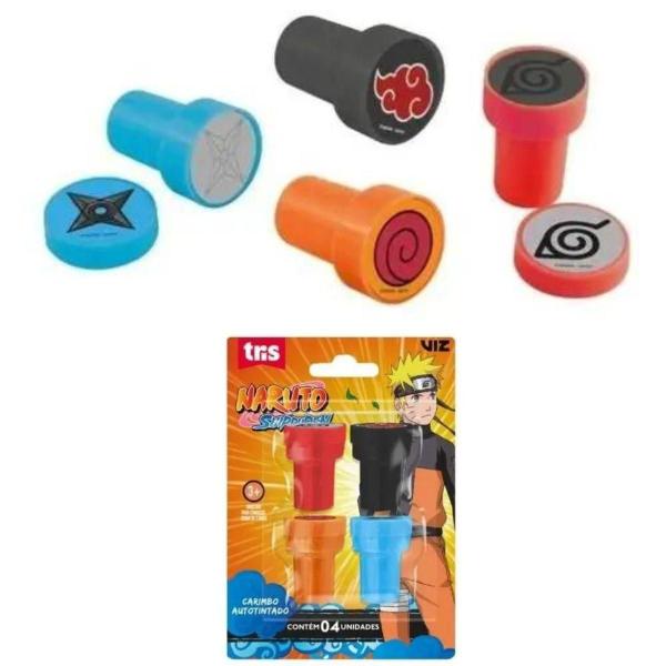 Carimbo autotintado lavável Naruto - 4 unidades - Tris Imagem de Carimbo autotintado lavável Naruto - 4 unidades - Tris