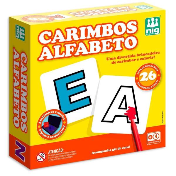 Imagem de Carimbo de Alfabeto Educativo 26 peças Nig Brinquedos