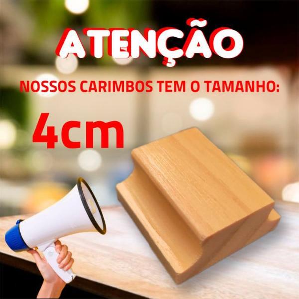 Imagem de Carimbo DOCINHO FIT para personalizar decorar embalagens brigadeiro gourmet cacau tortas sacolas sacos kraft low carb di